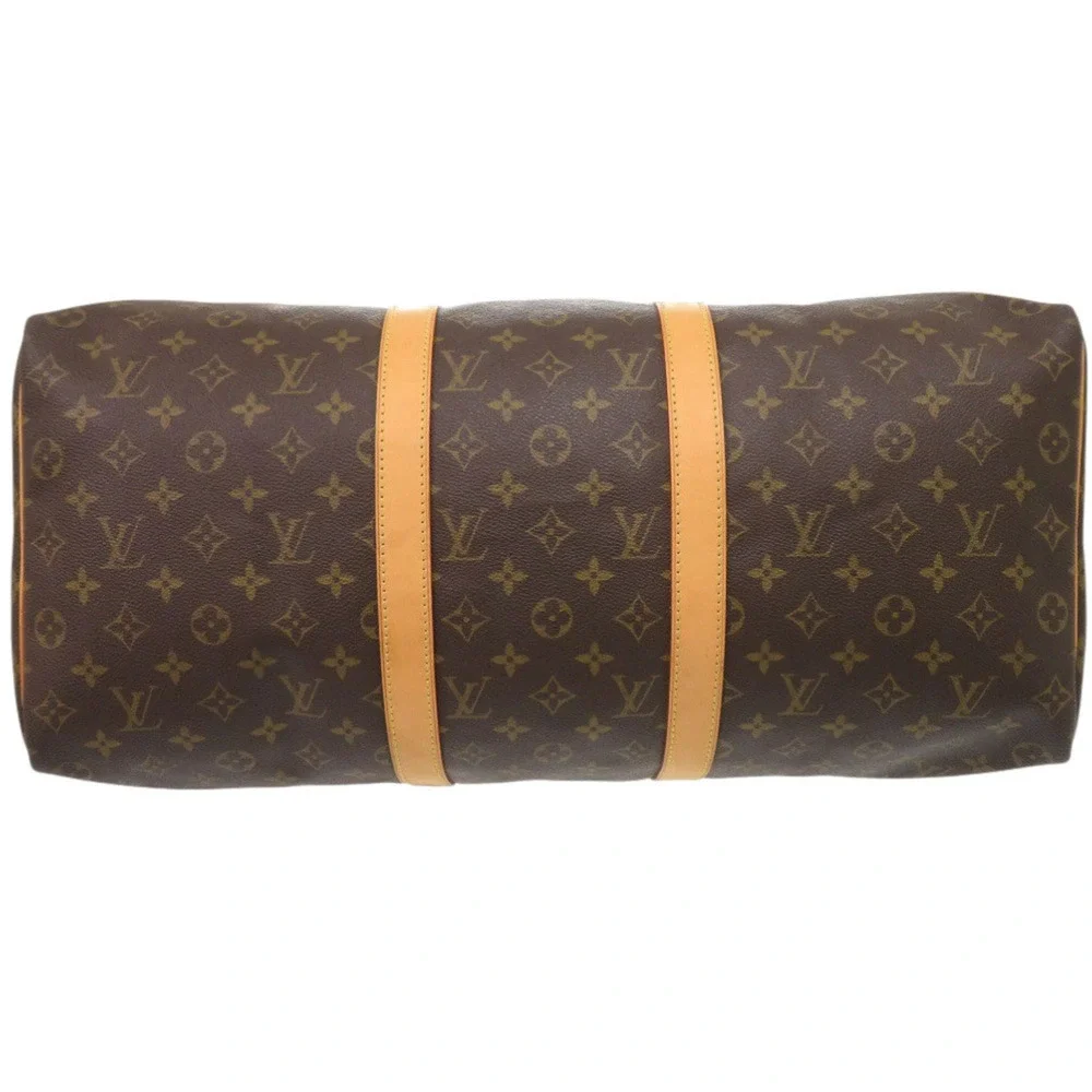 LOUIS VUITTON Brown Monogram Keepall 50 Boston Bag